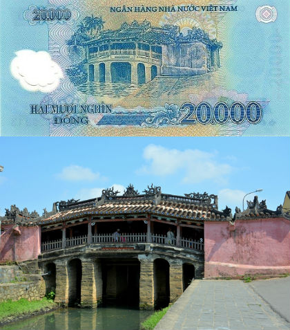 The famous Vietnamese attractions described on Vietnam currency